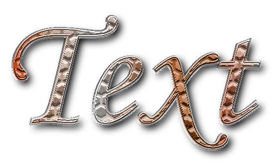 Рис. 47. Выпуклый текстурный текст