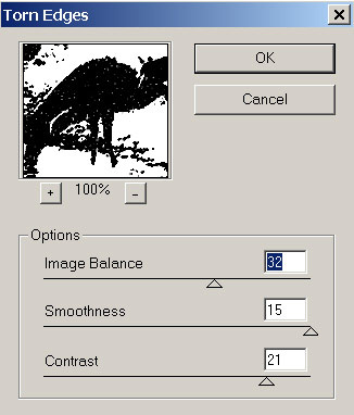 Рис. 56. Настройка параметров эффекта Torn Edges