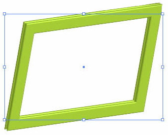 Рис. 86. Узкая трехмерная рамка с фаской