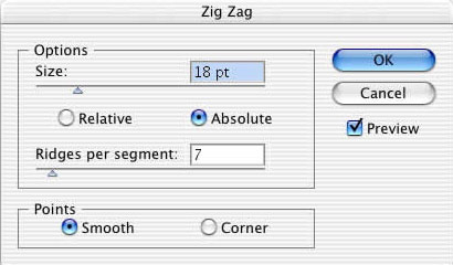 Рис. 90. Настройка параметров эффекта Zig Zag