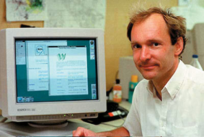 Рис. 1. Тим Бернерс-Ли, разработчик World Wide Web (CERN, 1990 год)