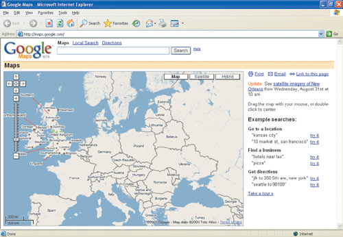Рис. 3. Google Maps