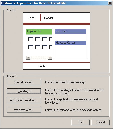 Рис. 4. Настройка интерфейса клиентской части