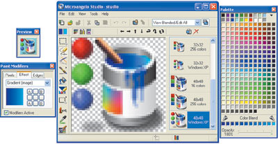 Рис. 1. Редактирование иконки в Studio
