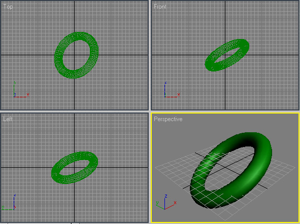 Рис. 17. Исходный вид окон проекций