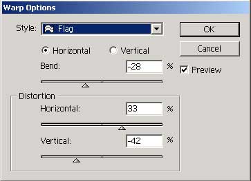 Рис. 10. Параметры настройки эффекта Flag