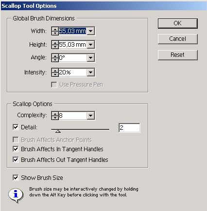 Рис. 17. Настройка параметров инструмента Scallop