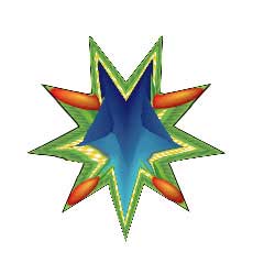 Рис. 50. Результат наложения градиентной сетки на звезду