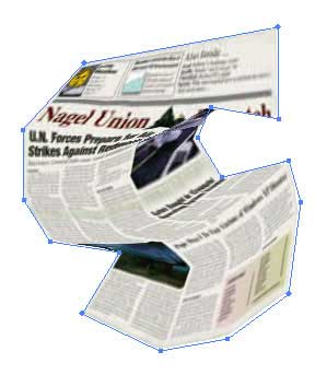 Рис. 98. Результат смятая газетная страница