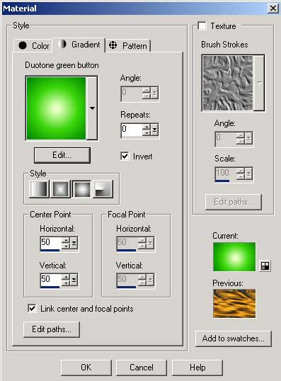 Рис. 46. Вид градиента после изменения его параметров