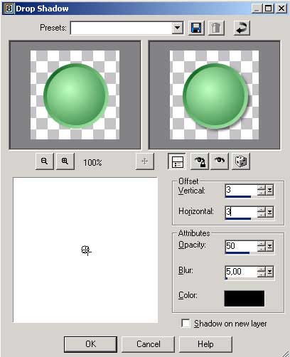 Рис. 64. Настройка параметров Drop Shadow