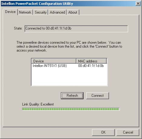 Рис. 4. Окно Device утилиты PowerPacket Configuration Utility