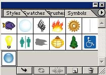Рис. 23. Появление первого нового символа в палитре Symbols