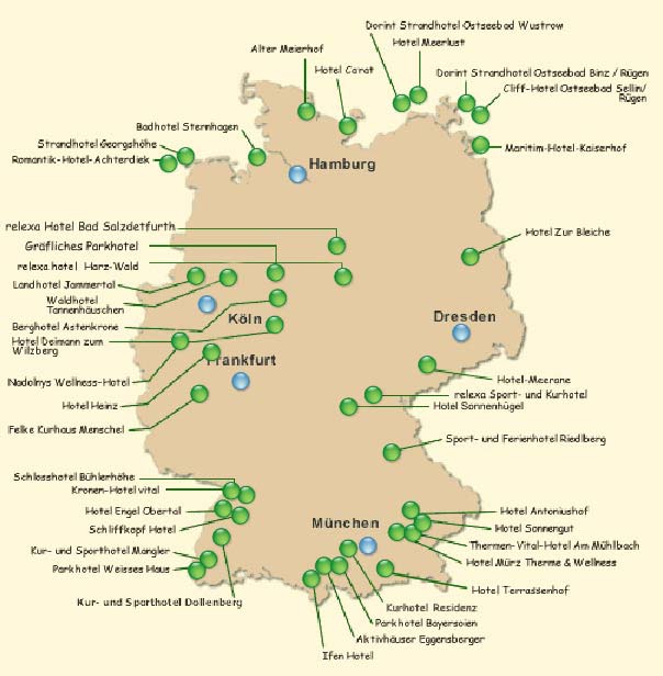 Рис. 27. Окончательный внешний вид созданного картографического изображения с отмеченными городами и курортами