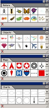 Рис. 3. Входящие в поставку библиотеки символьных объектов
