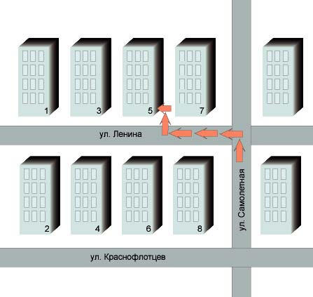Рис. 37. Схема проезда после указания пути к офису