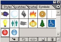 Рис. 41. Появление измененного символа в палитре Symbols