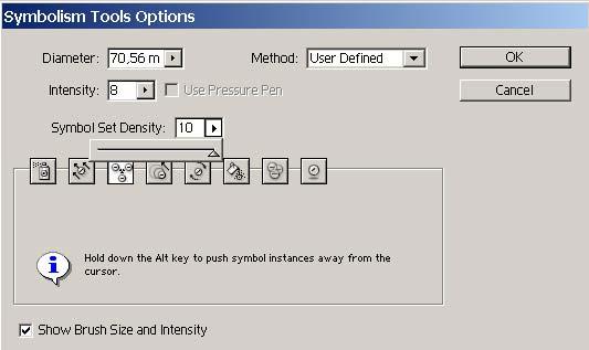 Рис. 53. Настройка параметров инструмента Symbol Scruncher
