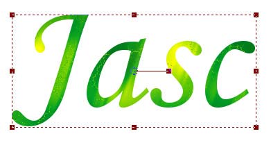 Рис. 122. Выделенный текстовый объект