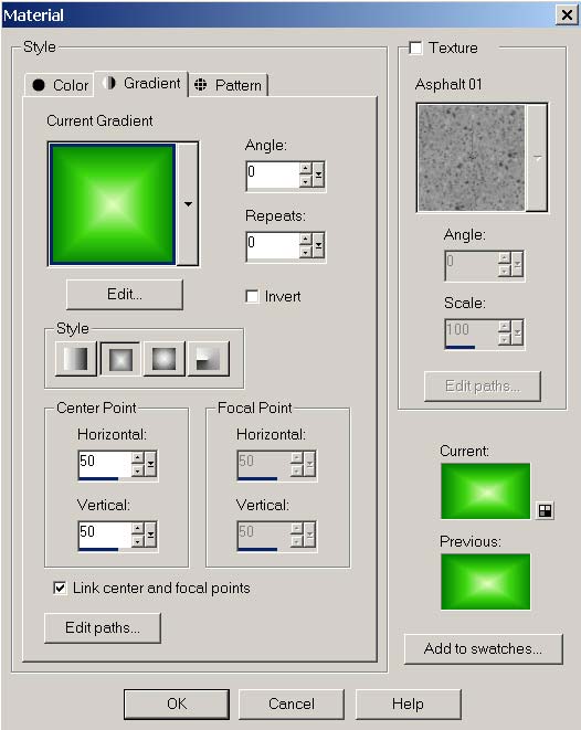Рис. 25. Выбор градиентной заливки