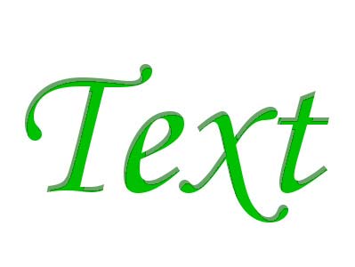 Рис. 33. Объемный текст