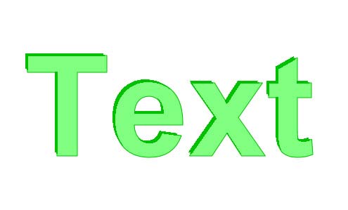 Рис. 42. Внешний вид текста после второго наложения тени