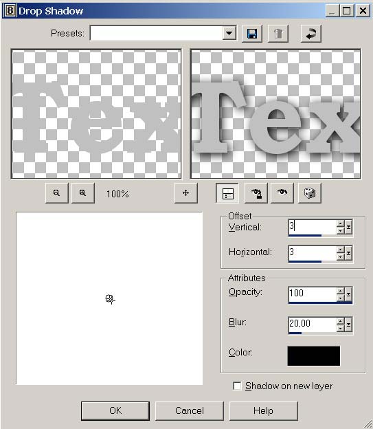 Рис. 46. Настройка параметров эффекта Drop Shadow