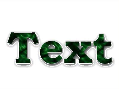 Рис. 51. Окончательный внешний вид объемного текста, залитого текстурой