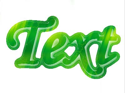 Рис. 64. Внешний вид полученного объемного текстурного текста