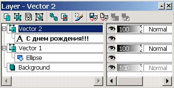 Рис. 99. Состояние палитры Layer после создания векторного слоя с текстом