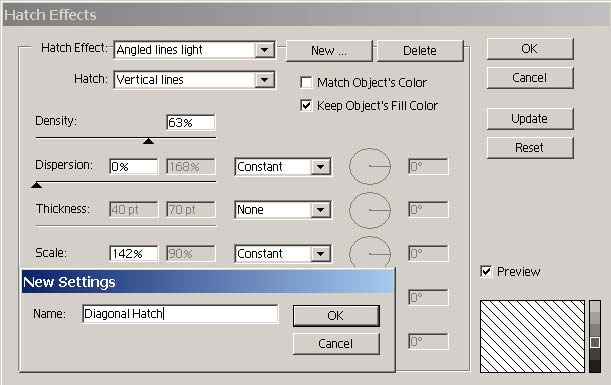 Рис. 37. Создание нового эффекта штриховки