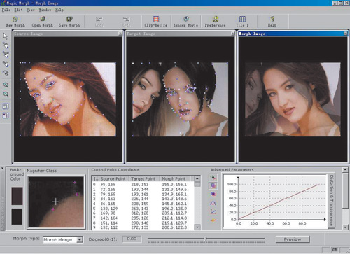 Рис. 10. Интерфейс программы Magic Morph