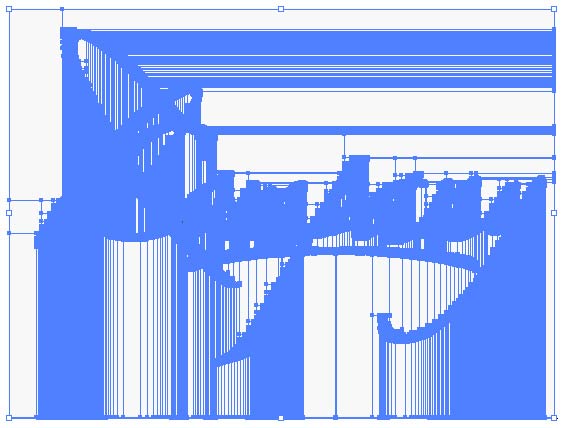 Рис. 20. Внешний вид полученных в результате трассировки серии векторных контуров