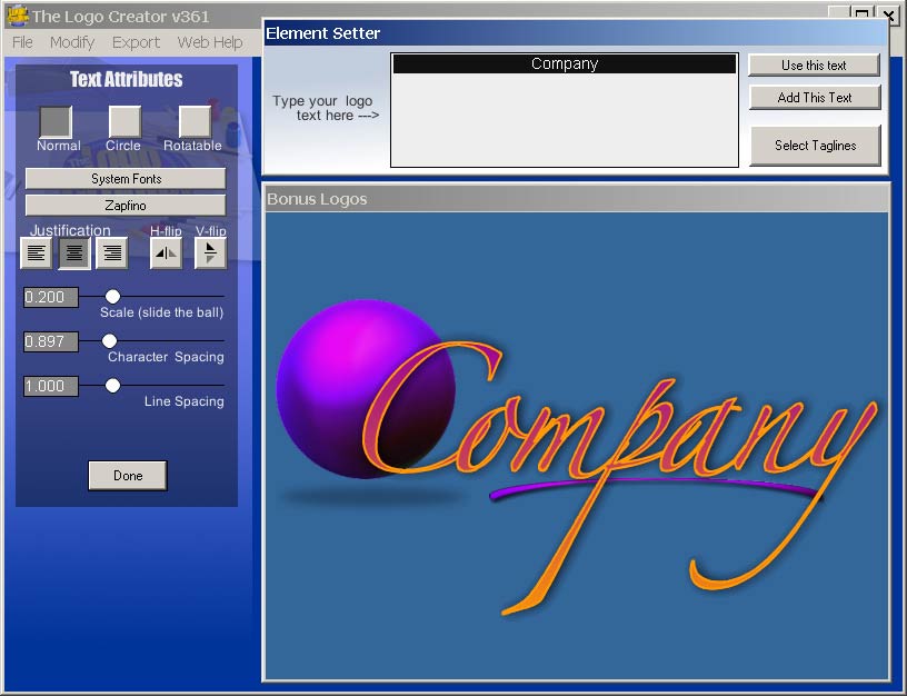 Рис. 7. Результат форматирования названия компании