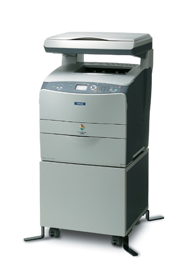 МФУ EPSON AcuLaser CX11N с дополнительной кассетой и тумбой-подставкой