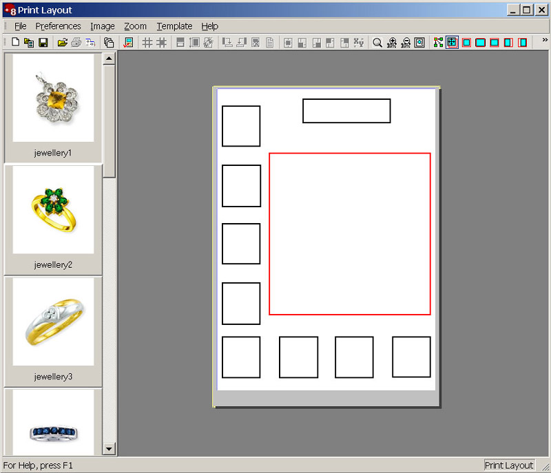 Рис. 36. Окно Print Layout после загрузки пользовательского шаблона