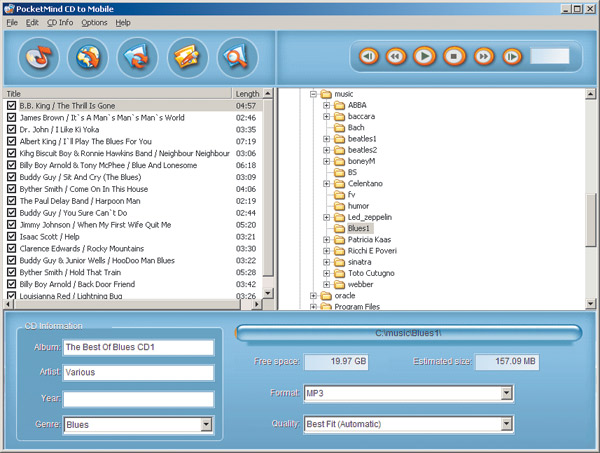 Преобразование содержимого аудиодиска