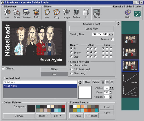Рис. 15. Настройка показа слайдов