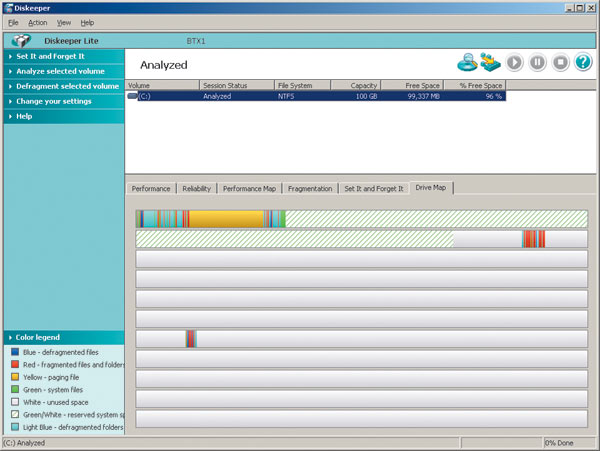 Рис. 6. Утилита Diskeeper Lite