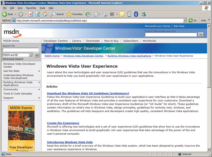 Windows Vista User Experience