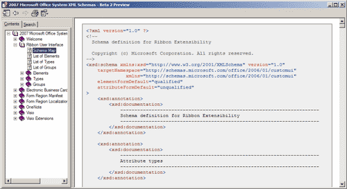 2007 Office System: XML Schema Reference