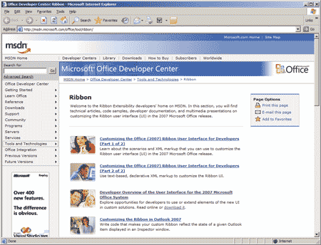 Ribbon Developer Center