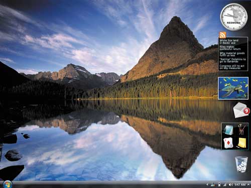 Боковая панель Windows Vista