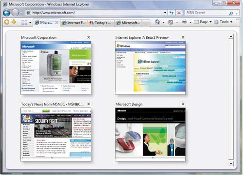 Функция «Быстрые вкладки»