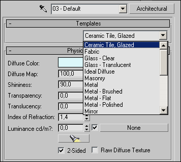 Рис. 3. Установка шаблонного материала Ceramics