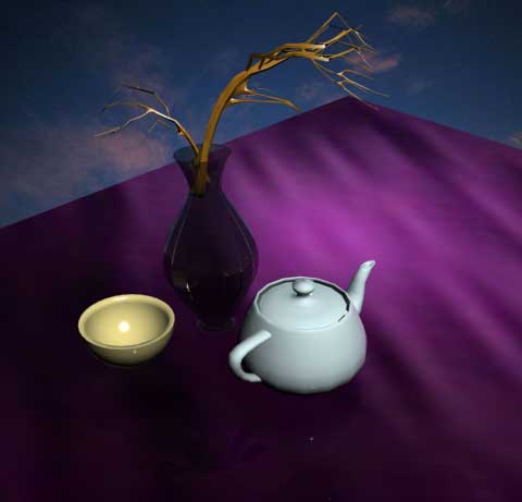 Рис. 4. Сцена после текстурирования объектов