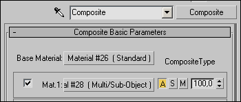 Рис. 54. Окно редактора материалов с созданным материалом Composite