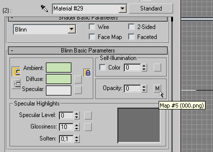 Рис. 57. Настройка параметров первого подматериала Multi/Sub-Object