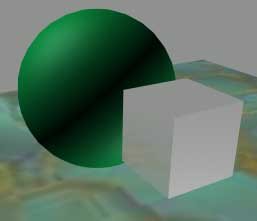 Рис. 71. Вид сцены с ограниченным в диаметре отражением