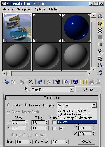 Рис. 79. Подключение текстурной карты в качестве фонового изображения